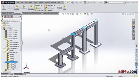 Solidworks Weldments Essential 12 Edit Cut List Property Youtube
