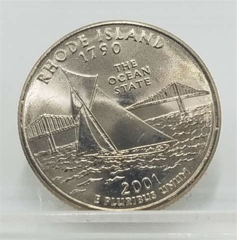 2001 Rhode Island Quarter Philadelphia 25 Cent Statehood Quarter