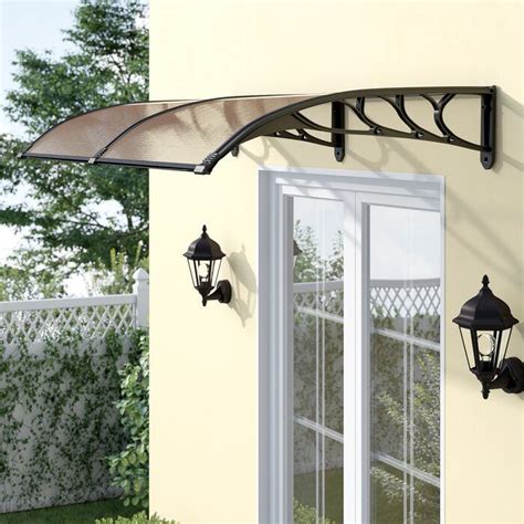 These polycarbonate awnings can be installed over balconies, doors or even windows. Alvin 7 ft. W x 3 ft. D Polycarbonate Standard Door Awning ...