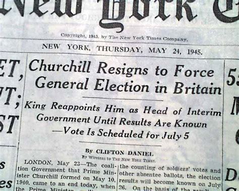 Winston Churchill Resignation
