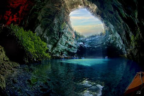 Melissani Cave In Greece 4k Ultra Hd Wallpaper Background Image