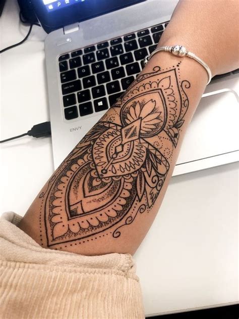 Pin By Eva Kolmačič On Mandala Arm Tattoos Cuff Tattoo Cool Forearm