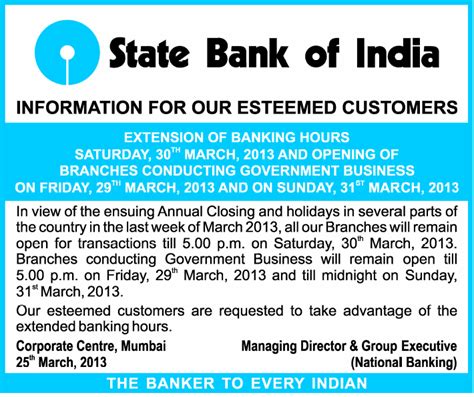 Branches will now be open from 10 am to 2 pm. Most Banks To Remain Open On March 29, 30 And 31 ...