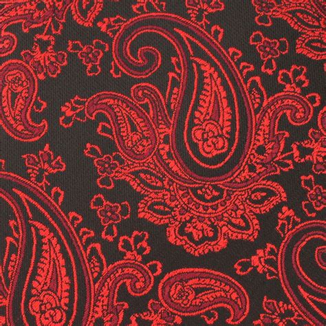 Paisley Red And Black Pocket Square Mens Handkerchief Australia Otaa