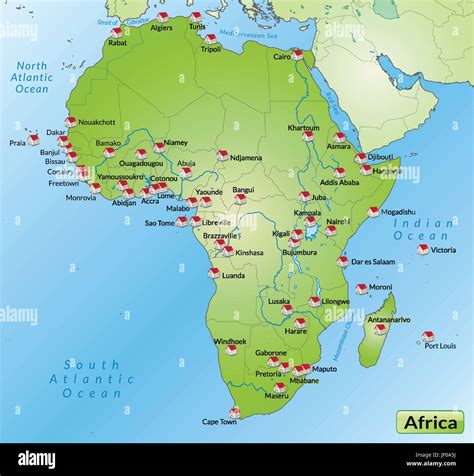 Map Of Africa And Capitals Maps Location Catalog Online