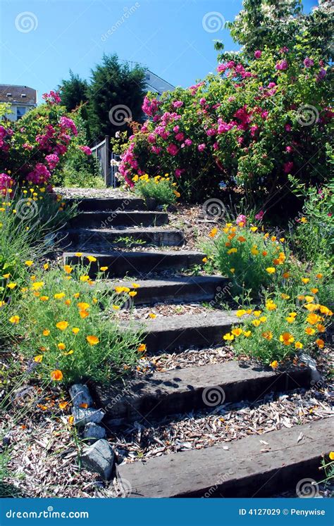 Garden Steps Stock Image Image Of Curve Entrance Layer 4127029
