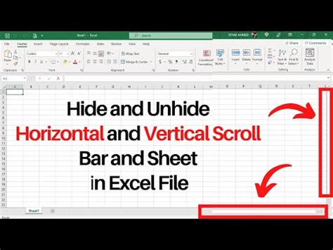 Hide And Unhide Horizontal And Vertical Scroll Bar And Sheet In Excel