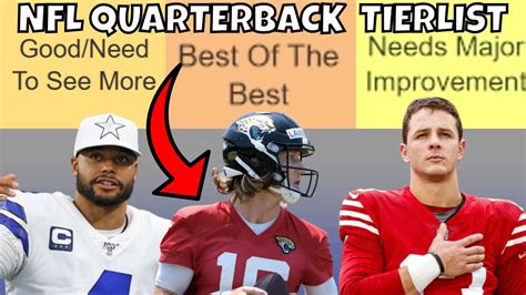 My Totally Non Controversial Nfl Qb Tierlist Rankings Youtube