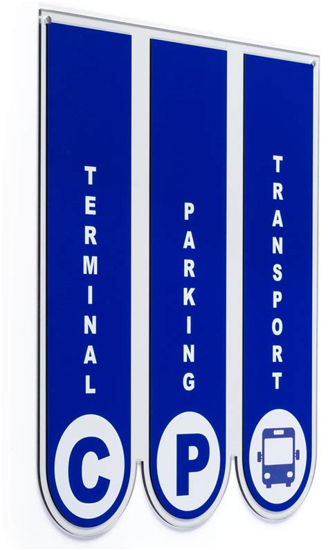Ceiling Hanging Directional Signage Made Of Durable Acrylic