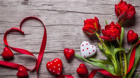 Wallpaper Valentines Day Love Image Heart Flowers