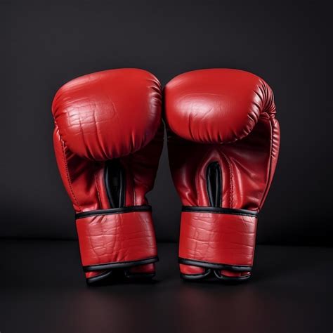 Premium Ai Image Boxing Gloves Black Background