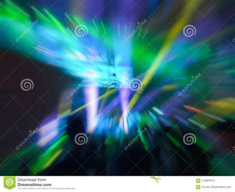 Abstract Motion Blur Effect Bokeh Lighting In Concert With Audience
