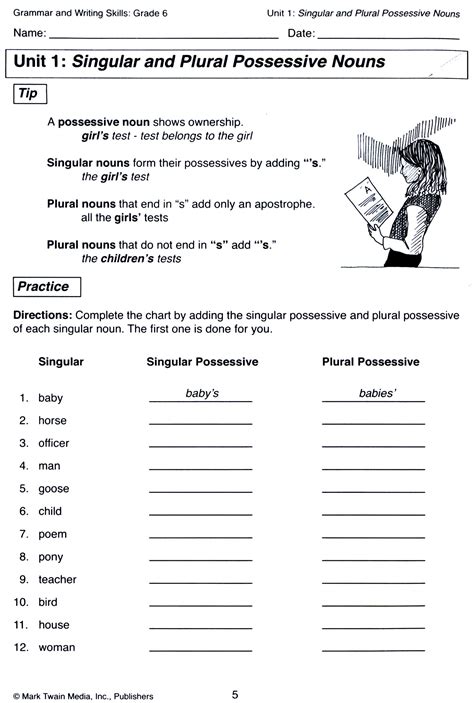 Add to my workbooks (0) download file pdf embed in my website or blog add to google classroom add to microsoft teams Singular Possessive Noun Practice Worksheets - step into ...