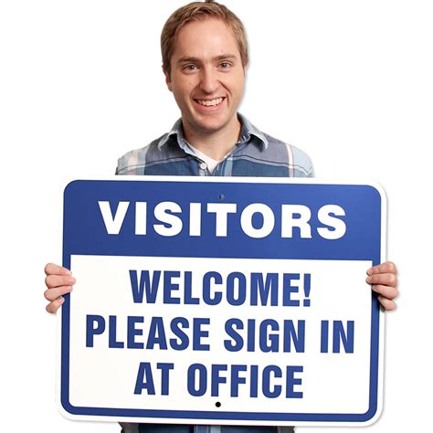 Visitors Welcome Sign In Office Sign Sku K 1407