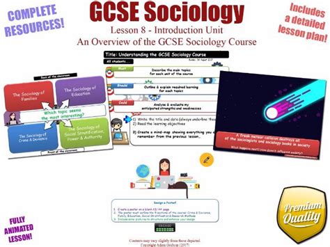 This Is One Of Twelve Lessons Comprising The Introduction Unit For The New GCSE Sociology