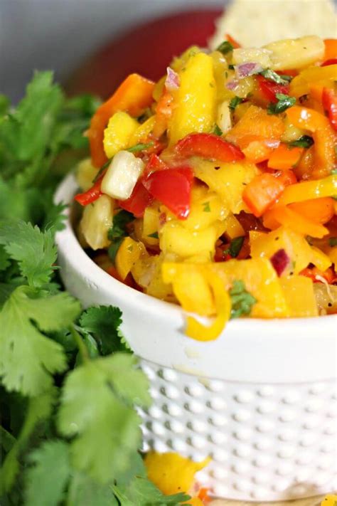 Thus, you can find as much pineapple as tomatoes, avocado, lemon, lime, garlic, cilantro or mango in the various salsa recipes. Mango Salsa {SO DELICIOUS!} | Mama Loves Food