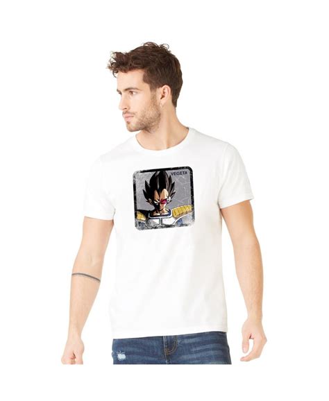 Buy now today with high quality & free shipping at dragonballzmerch.com ! Men's cotton T-Shirt Dragon Ball Z Vegeta White - Capslab