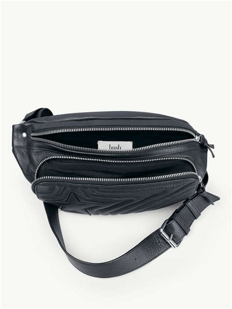 Hush Coralie Star Detail Leather Bum Bag Black At John Lewis And Partners
