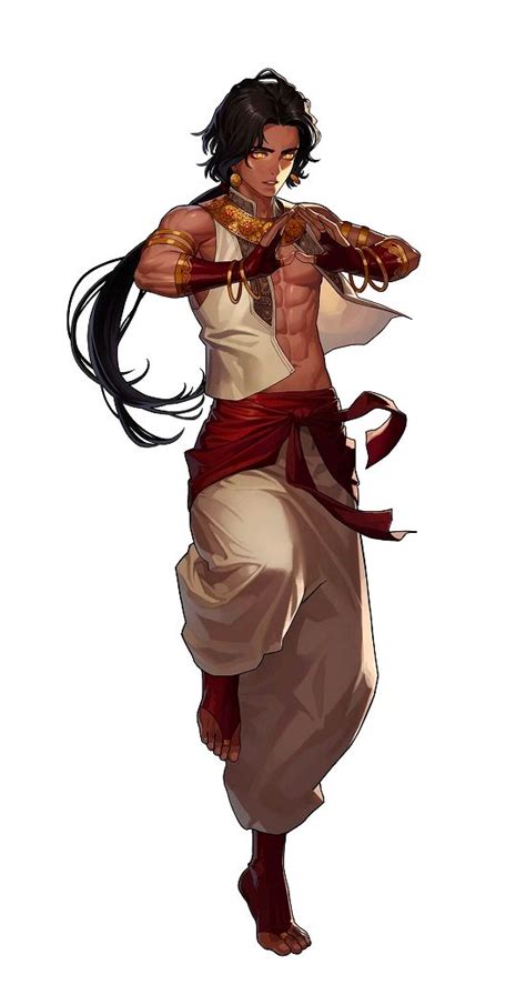 Human Male Monk Pathfinder Pfrpg Dnd Dandd D20 Fantasy Black Survival