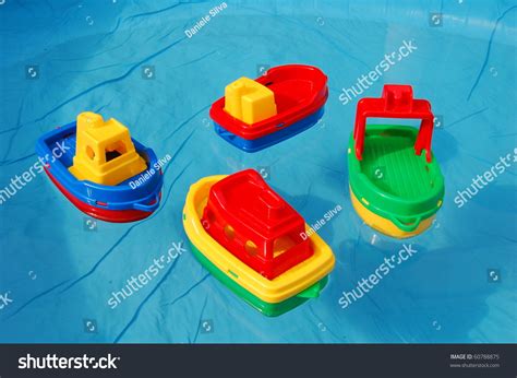 Toy Boats In A Water Pool Stock Photo 60788875 Shutterstock