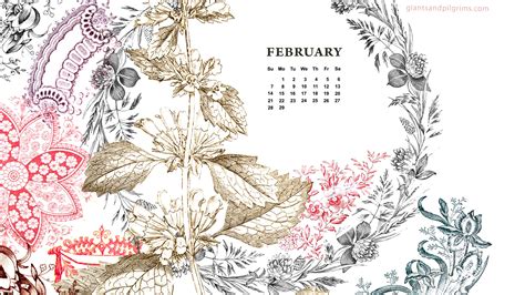 Giants & Pilgrims | February Free Calendar Desktop and iPhone Wallpaper