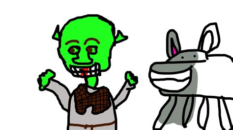 Me And My Friend Drew This Beautiful Shrek And Donkey We Would