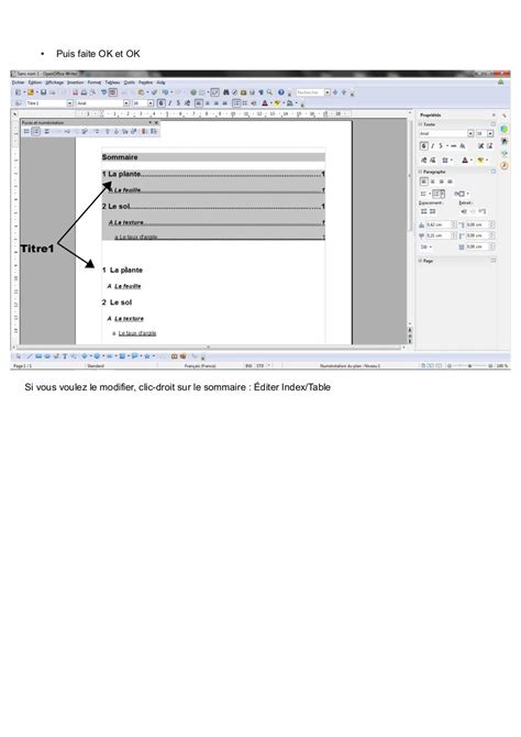 Créer Un Sommaire Automatique Avec Open Office Par Flo Do Fichier Pdf