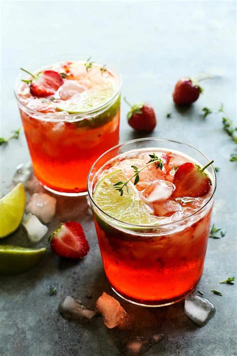 Strawberry Gin And Tonic • Strawberry Cocktail • A Farmgirls Dabbles