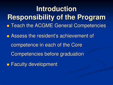 Ppt A Basic Guide To The Acgme General Competencies Powerpoint