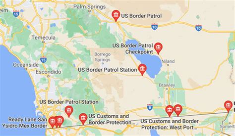 California Mexico Border Map