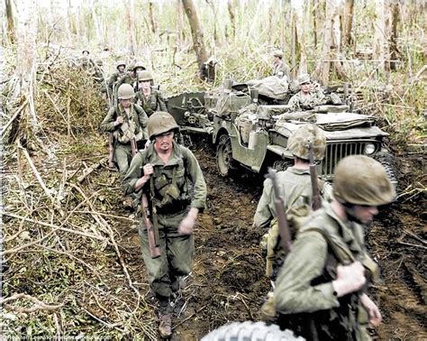 Us Troops In Pacific War Revealed In Re Colorized Photos Daily Mail