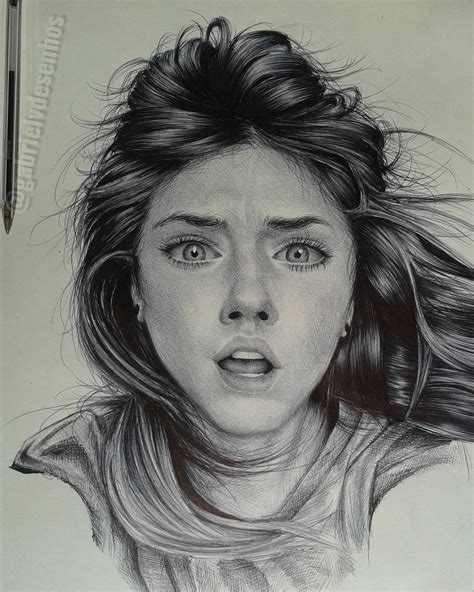 Pencil Drawings Of Girls Realistic Pencil Drawings Drawing Examples