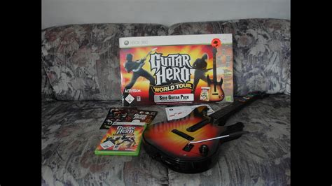 Unboxing Guitar Hero World Tour Gitarren Bundle Xbox 360 Youtube