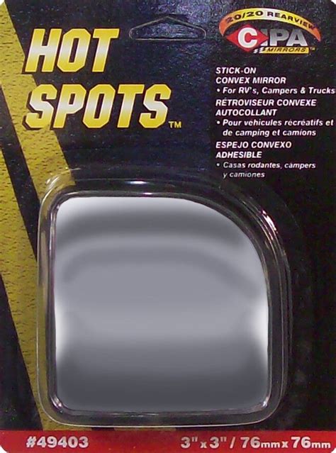 Wedge Hot Spot Blind 3” Mirror Convex Glass W Stick On Black For Car Truck 47662494037 Ebay