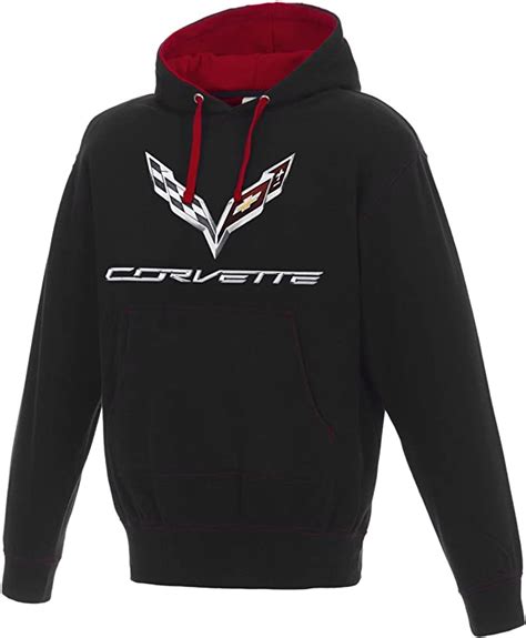 Jh Design Group Mens Chevy Corvette C7 Pullover Hoodie Red