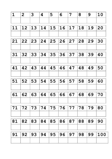 Number Worksheets 1 100 K5 Worksheets