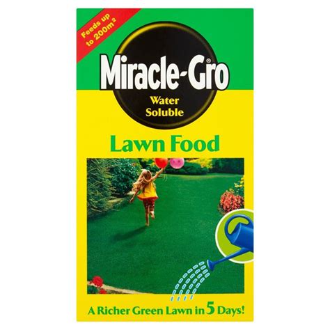 The formula is safe for all plants, and is guaranteed not to burn when used as directed. Miracle-Gro Water Soluble Lawn Food | Ocado