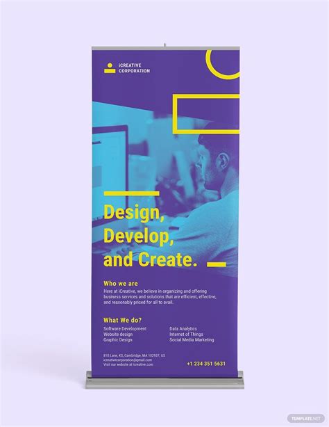 Creative Corporate Roll Up Banner Template In Psd Illustrator Pages