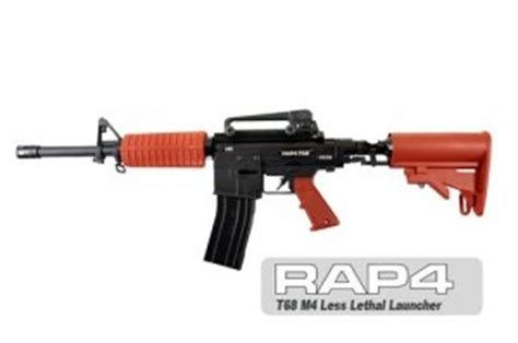 Rap4 less lethal projectiles are filled with enough capsaicin powder to irritate a suspect's eyes, nose and throat. Amazon.com : T68 M4 Less Lethal Launcher - paintball gun : Sports & Outdoors