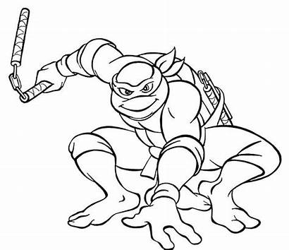 Ninja Turtles Coloring Pages Michelangelo Turtle Colouring