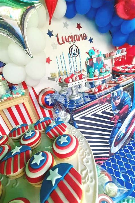 Captain America Birthday Party Ideas Photo 4 Of 8 Captain America