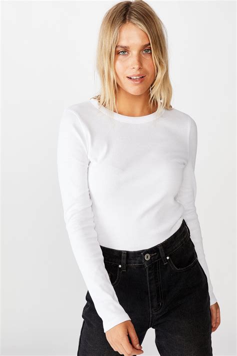 The Turn Back Long Sleeve Top White Cotton On T Shirts Vests And Camis