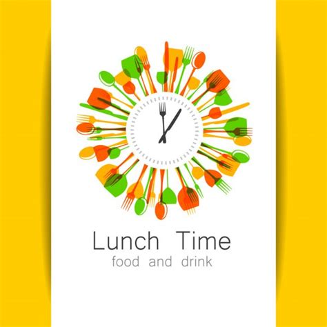 Hora Del Almuerzo Logo Vector Gráfico Vectorial © Antoshkaforever