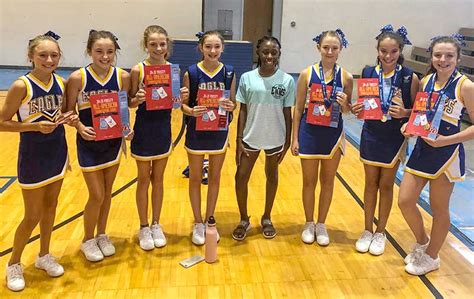 Eight Ernest Ward Middle School Cheerleaders Named All American