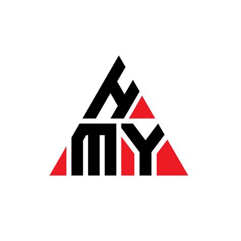 Hmy Triangle Letter Logo Design With Triangle Shape Hmy Triangle Logo