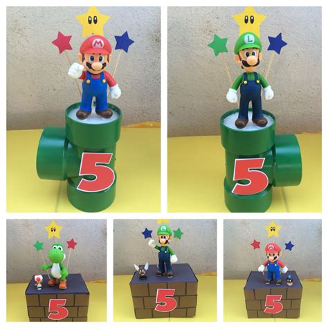 Super Mario Centerpieces Super Mario Birthday Party Mario Bros Party