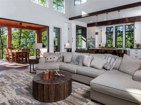 Inviting Modern Mountain Home Surrounded By Forest In North Carolina