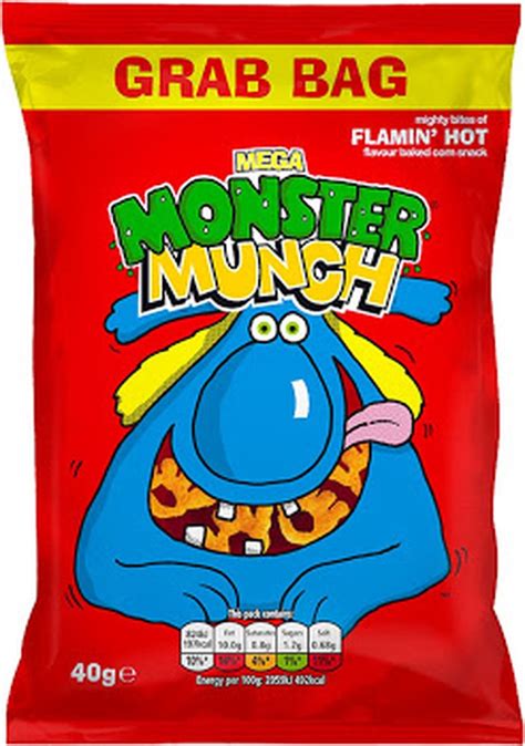 Monster Munch Flamin Hot Grab Bag G Pack Of Ebay