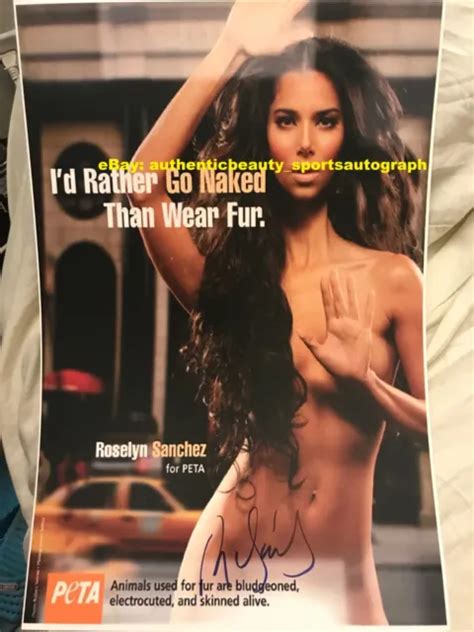 Roselyn Sanchez Rush Hour Sexy Naked Peta Photoshoot Signed X Reprint Rp Picclick