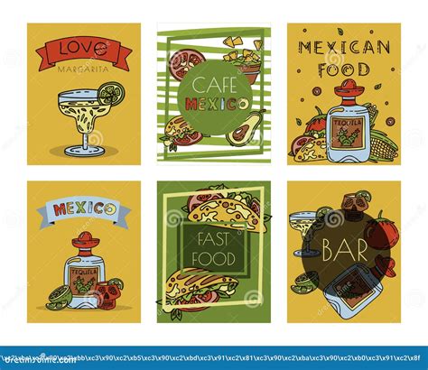 Mexican Cuisine Vector Doodle Food Banner National Spicy Food Fast